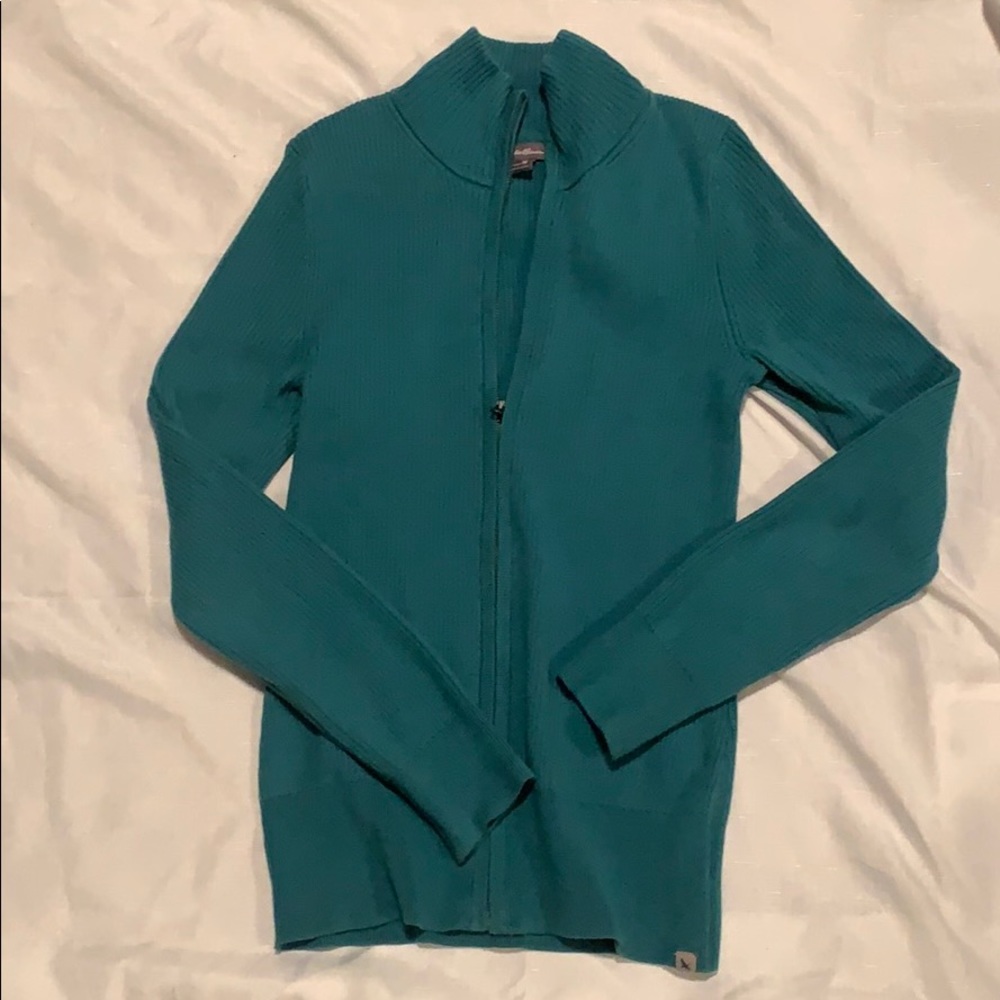 Full zip knit sweater